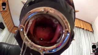 Introductory Latex Cock For Tunnel Gagged Latex Slut