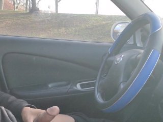 big dick, car flashing dick, public park cum, cum public