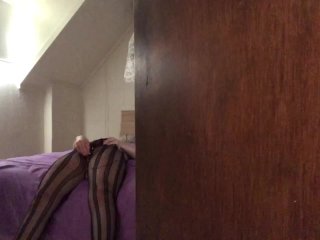 Secret Fishnet Stocking Pussy Play