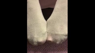 Teen girl socks up close ASMR