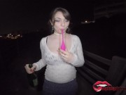 Preview 1 of horny big tits fucking in public with hot creampie / Miriam Prado