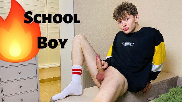Cute boy Jerking His Monster Dick Before Go to Bed ...