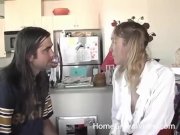 Preview 2 of Pigtail blonde has her hairy pussy stuffed