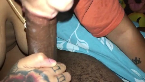 SUCKING HUGE COCK, ITS TOO BIG