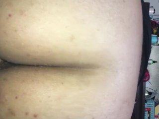 “Riding” bigger dildo