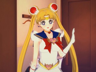 (3D Hentai)(Futa) Seks z Sailor Moon (Tuxedo Mask)