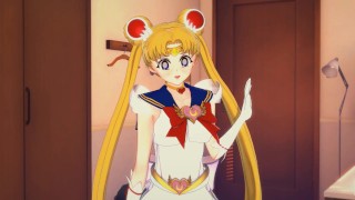 (3D Hentai)(Futa) Sex mit Sailor Moon (Tuxedo Mask)
