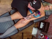 Preview 5 of Busty blonde Vanessa Sky gets tattooed then fucked