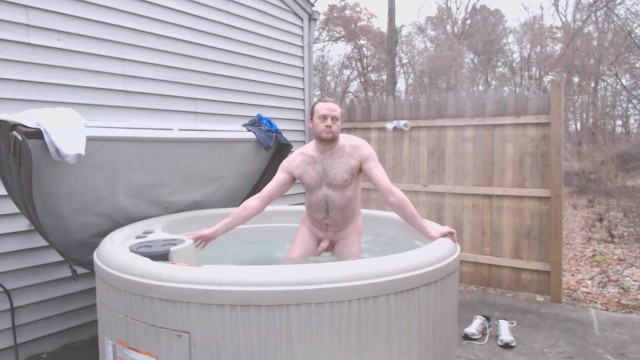 Wife nude hot tub