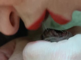 Ultra Close Up_HD Licking and Coaxing Flaccid Cock_to Hardness