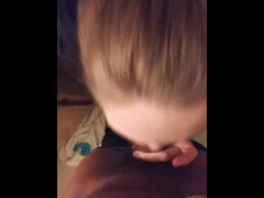 Video Slutty House Wife Sucks Husbands BBC While Going Pee 