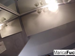 Marica in Sexy Lingerie Masturbates_in the_Mirror