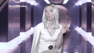 In The X-Mansion Smoking Emma Frost Blowjob
