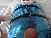 Preview 2 of Mistress An Li tramples and punches mummified man in balls