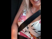 Preview 5 of OMG! Secretly fingered in the taxi to orgasm