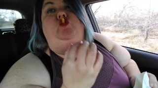 Ssbbw Vlog Talking About My Slave And Eating Smoking And Burping In Public