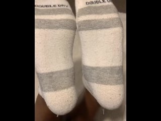 Ebony teen socks up close ASMR