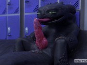 Preview 1 of BIG BLACK DRAGON DRINKS HIS THICK CUM AND SPILLS IT EVERYWHERE [TOOTHLESS]