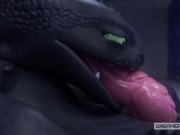 Preview 6 of BIG BLACK DRAGON DRINKS HIS THICK CUM AND SPILLS IT EVERYWHERE [TOOTHLESS]