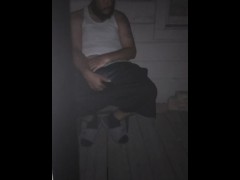 Jerkin off outside