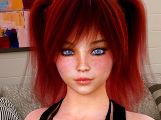 redhead, porn game, 60fps, role play