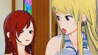 Fairy Tail - Lucy Fucked by Futanari Erza 3D Hentai