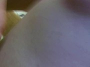 Preview 1 of Trans girl webcam extreme closeups, camera in fleshlight
