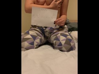 Playing with my tits - cum with me