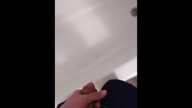 POV Pissing in My Bathtub, Before I Cleaned It Up