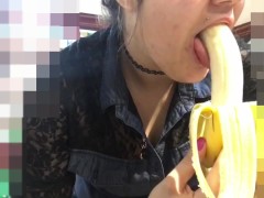 Deepthroating A Long Banana.