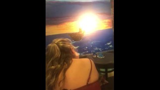 Покраска корабля на закате