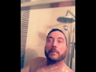 muscular men, shower, amateur, big dick