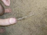 pissing the carpet and cum afterwards