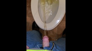 Public Piss with the Toilet seat down!!!