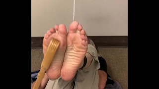 Bound feet self tickle 