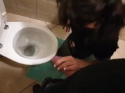 Preview 6 of Cute girl taking daddy for a piss