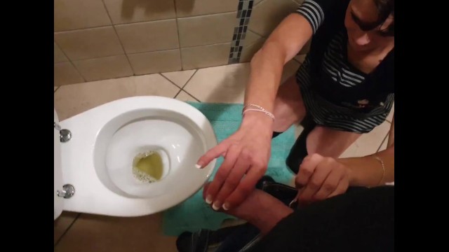 Cute Girl taking Daddy for a Piss