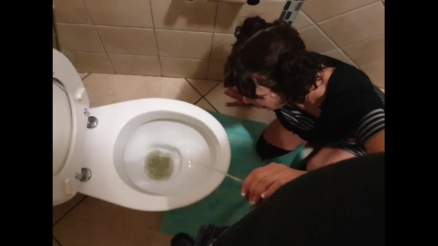 Cute Girl taking Daddy for a Piss