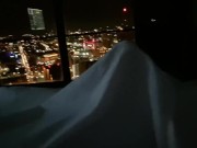 Preview 2 of My Cock Was So Hard Jerking Off In Hotel Skyrise, Loud Sexy Guy Orgasm Cum
