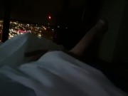 Preview 3 of My Cock Was So Hard Jerking Off In Hotel Skyrise, Loud Sexy Guy Orgasm Cum