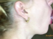 Preview 3 of Close up sloppy blowjob - cum in mouth by Sexafterwedding