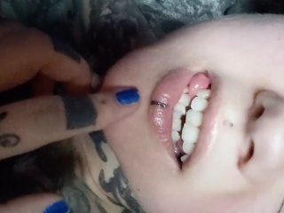 lick me, 2 tongues 1 pussy, masturbation, solo female, amateur milf