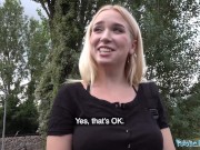Preview 1 of Public Agent blonde teen Russian Vera Jarw fucked outside
