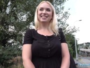 Preview 2 of Public Agent blonde teen Russian Vera Jarw fucked outside