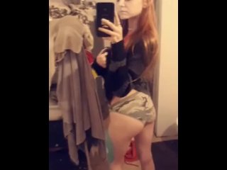 solo female, slim, red head, amateur