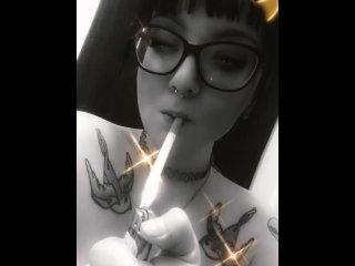 Snapchat Smoking (babygirl_goth)