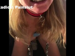 Extreme Nipple Torture With Weights for Submissive BDSM Painslut