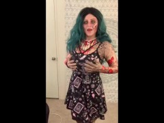 Zombie Babe unboxes a work giveaway package and shows off goth clothing