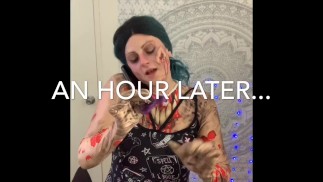 Zombie Babe unboxes a work giveaway package and shows off goth clothing