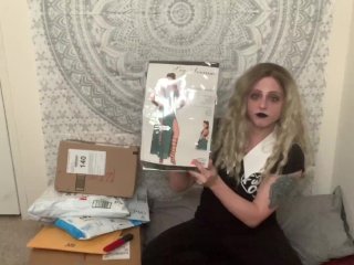 unboxing, solo female, small tits, adult toys